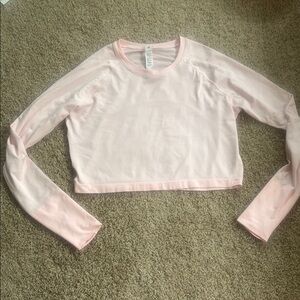 Worn Once Lululemon Light Pink Long Sleeve Crop Top